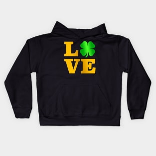 Love Shamrock T Shirt Ireland St Paddy irish Gift Tee Kids Hoodie